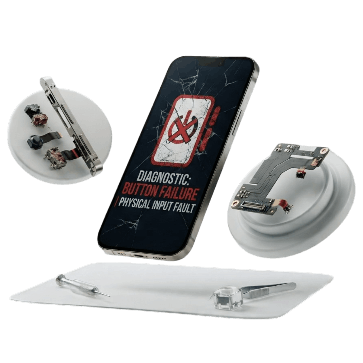 Phone button repair at Fonetech York