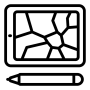 Cracked screen repair icon