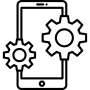Phone diagnostics and settings icon